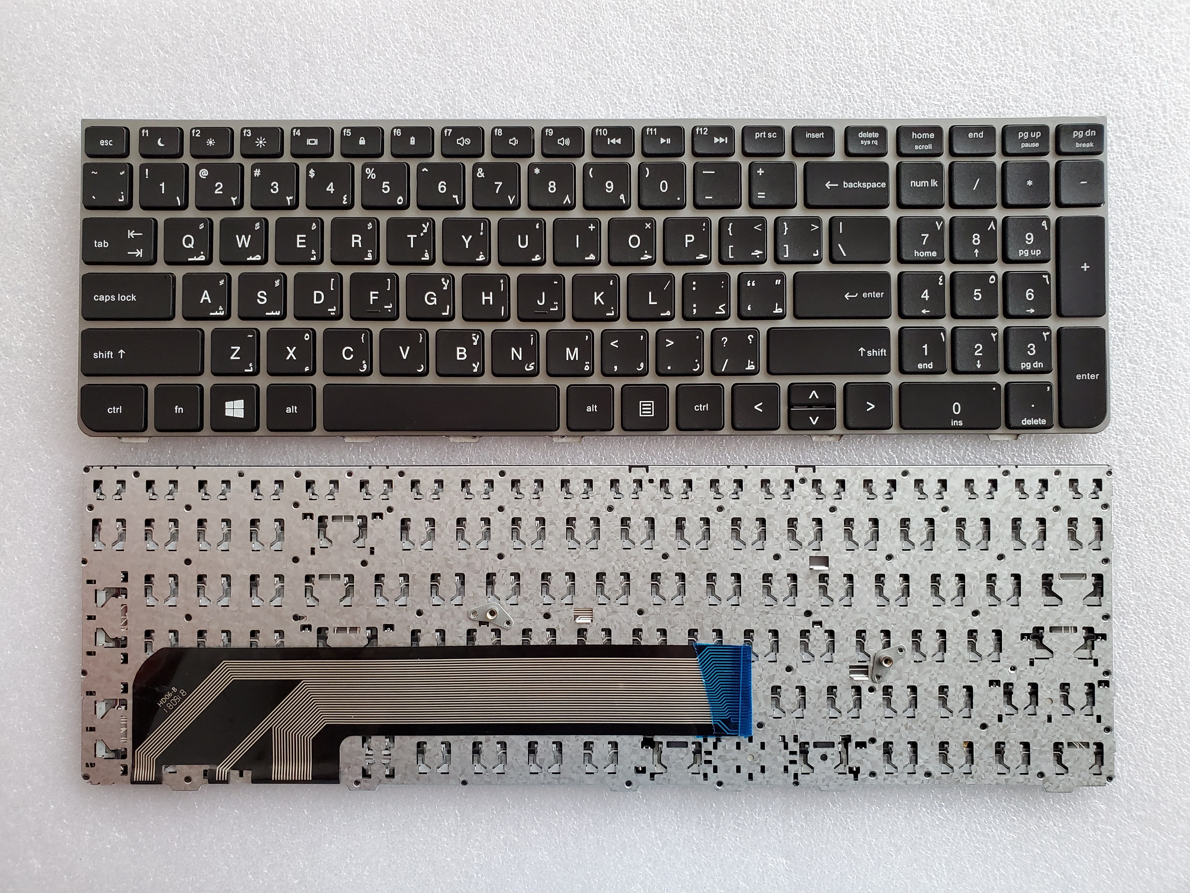 Picture of New Replacement Laptop Keyboard For HP 4530/4530S SILVER FRAME BLACK (OEM) AR Layout